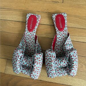 Jeffrey Campbell Red and Blue Patterned Lobster Sandals